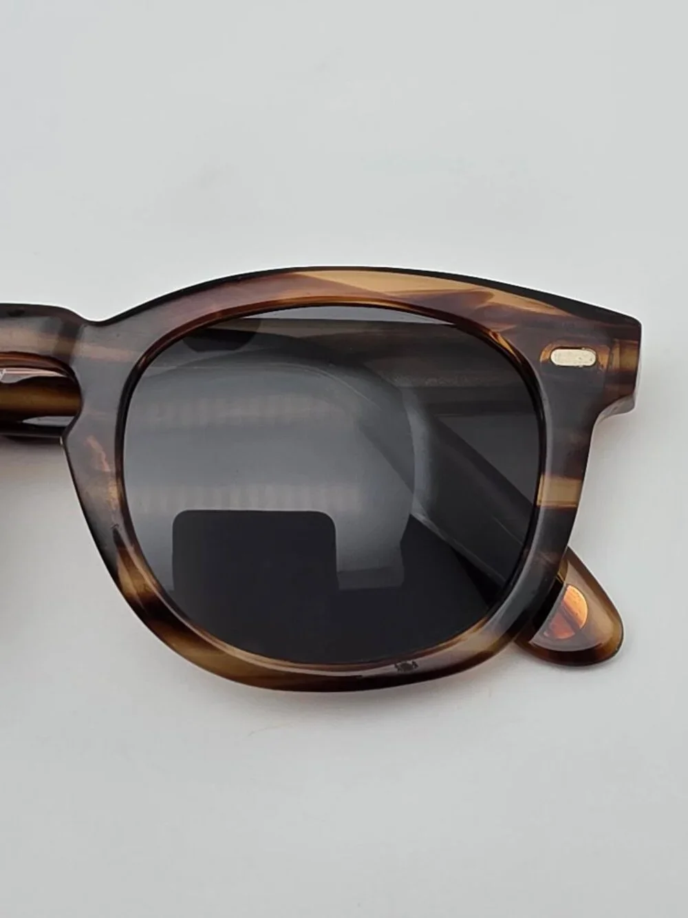 Article One Cameroon 22 Brown Stripe Sunglasses FRAME ONLY Italy 47-24-145